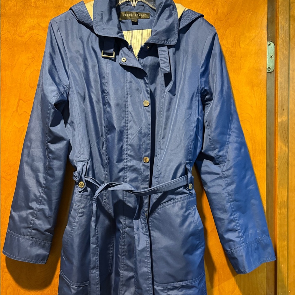 ROYAL BLUE TRENCH/RAIN COAT LARGE